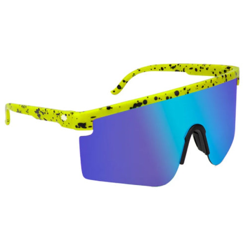 Glassy Mojave Polarized Sunglasses Lime/Blue Mirror/Splat