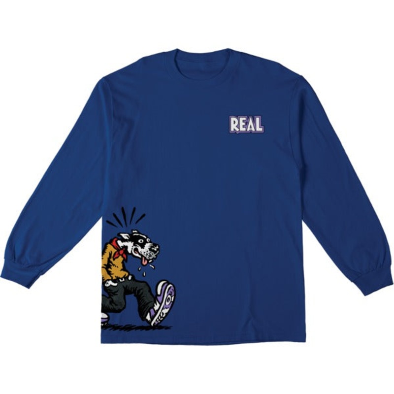 Real Comix Long Sleeve T-Shirt Blue Medium