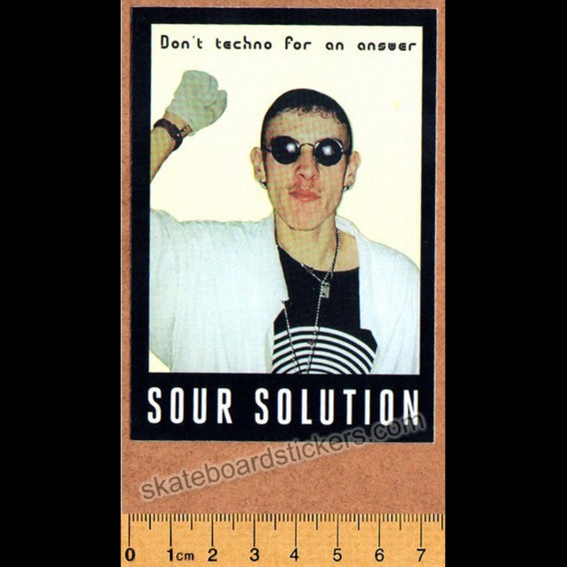 Sour Solution Skateboards Skateboard Sticker – Don’t Techno For An Answer