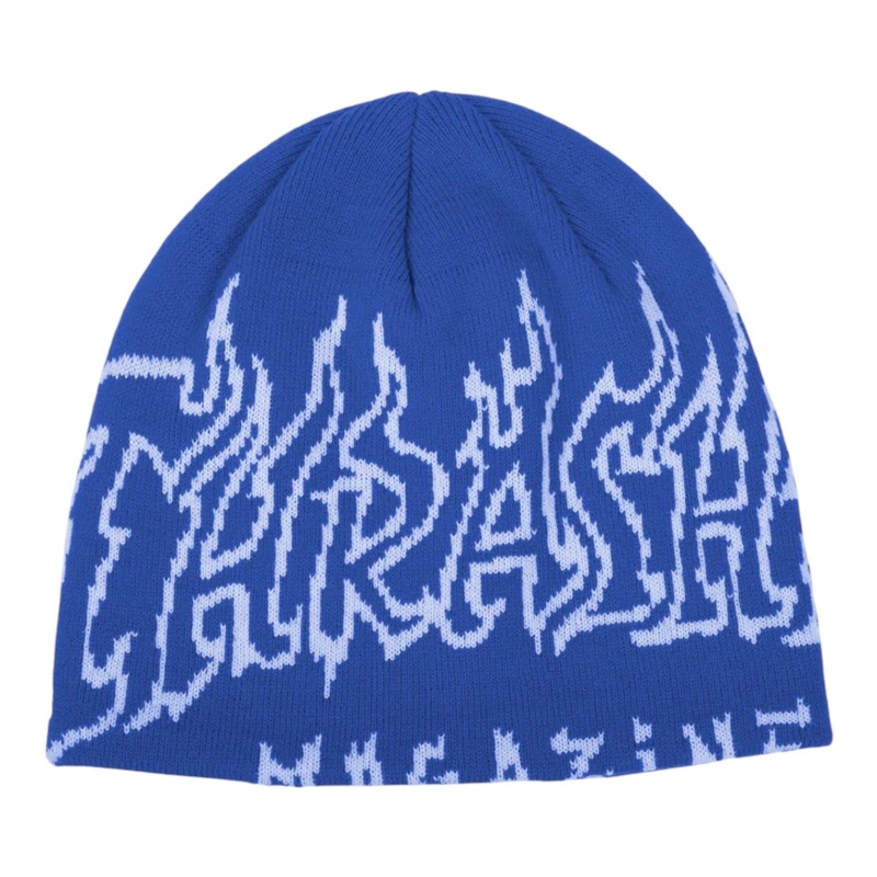 Thrasher Fire Outlined Beanie Blue OS