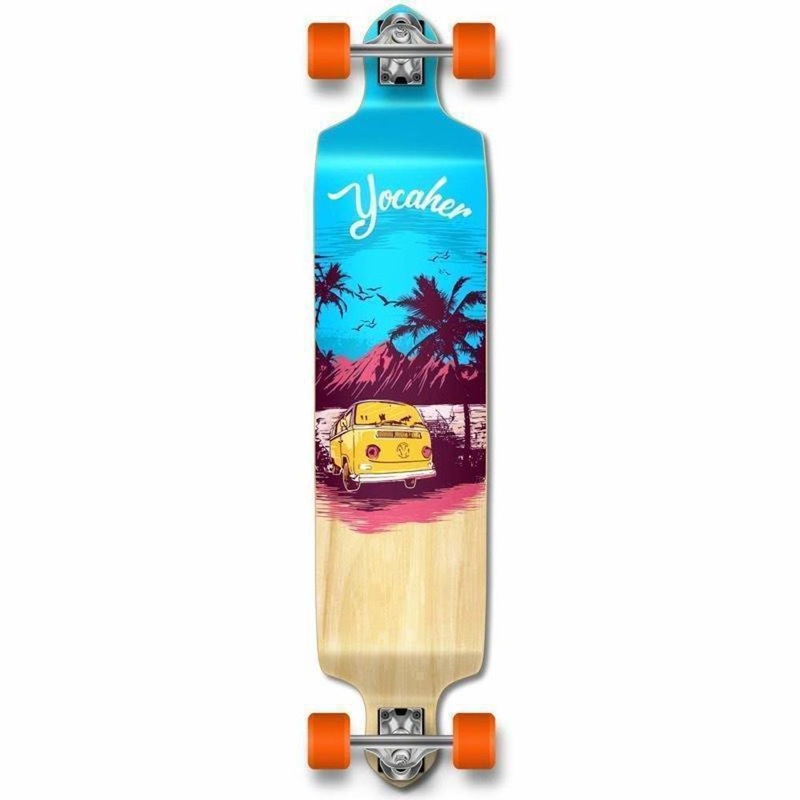 VW Blue N’ Red Drop Down Longboard 41 inches Complete Complete