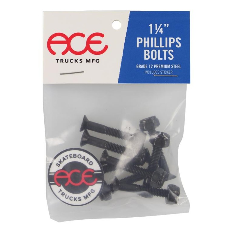 Ace 1-1/4″ Phillips Hardware Set Black