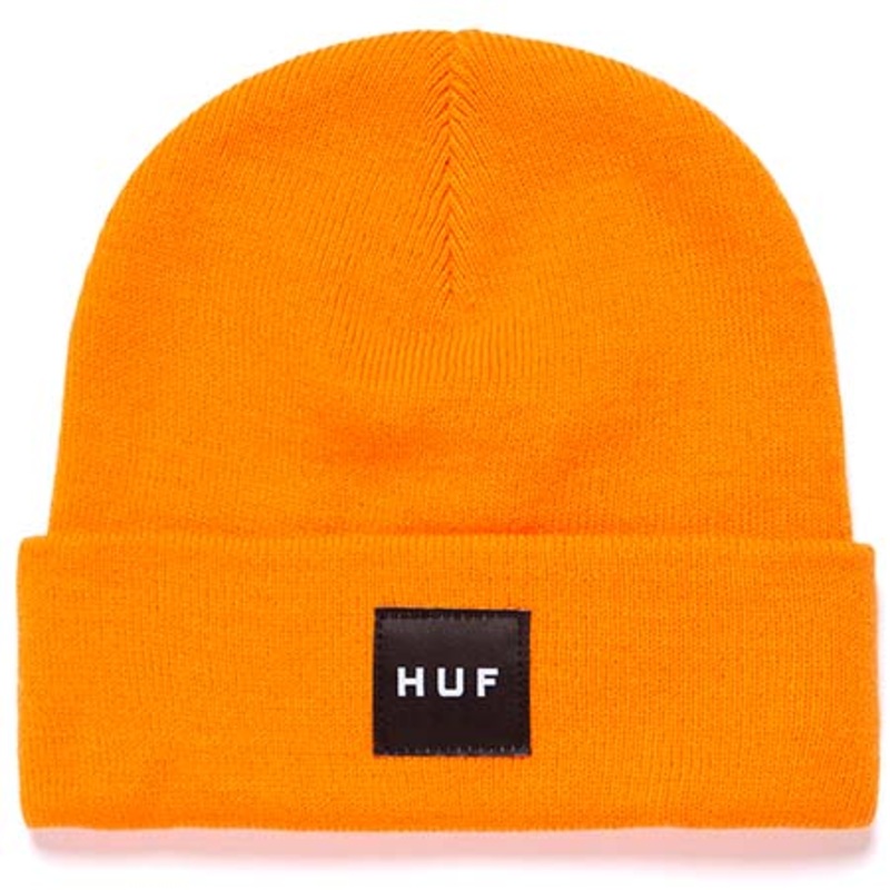 HUF Essentials Box Logo Beanie Orange One size fits all