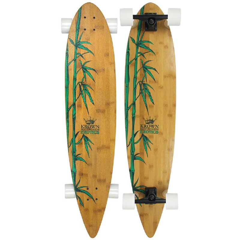 Krown Exotic Bamboo 43″ Pintail Longboard Complete