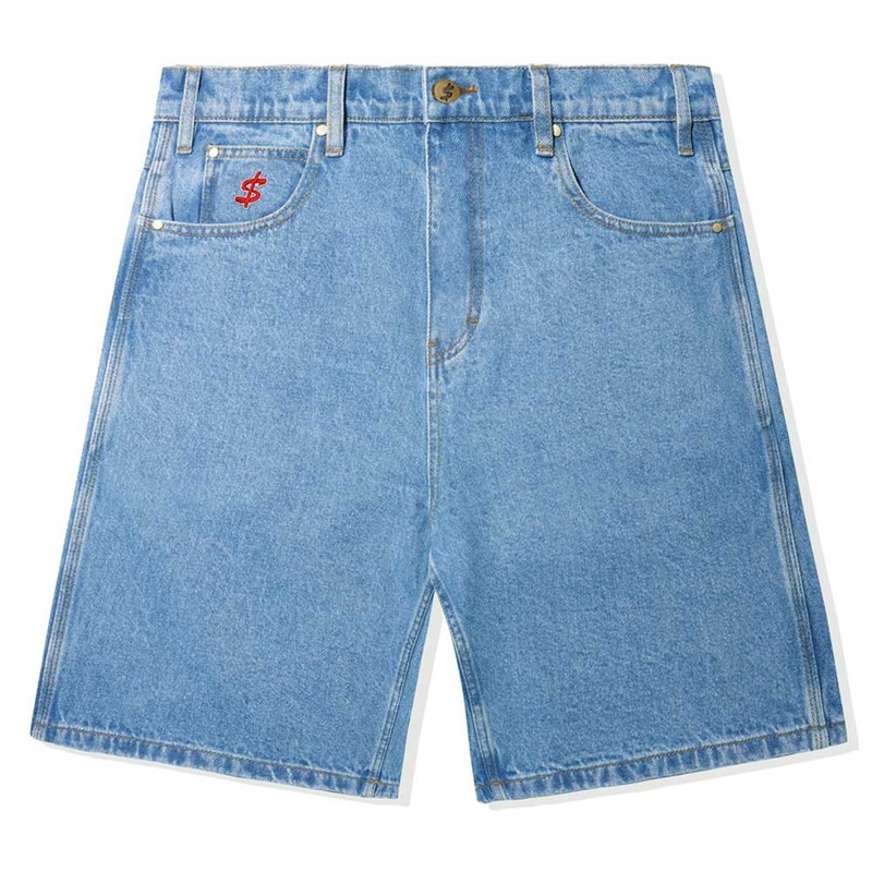 Logo Baggy Denim Shorts Washed Indigo Cash Only SM – 30