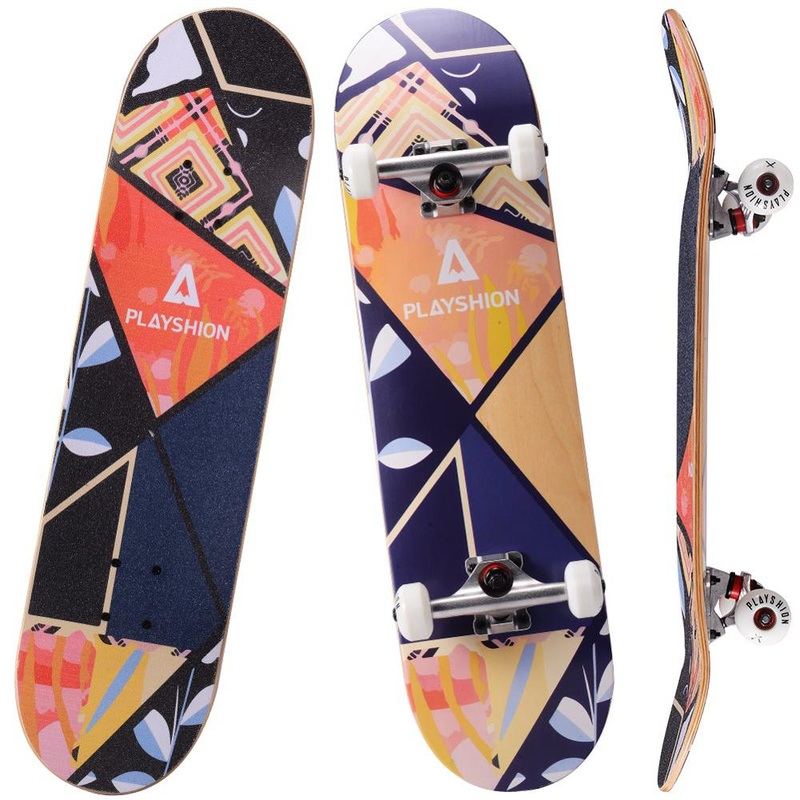 Playshion Stylish 31 Inch Trick Skateboard for Kids Complete
