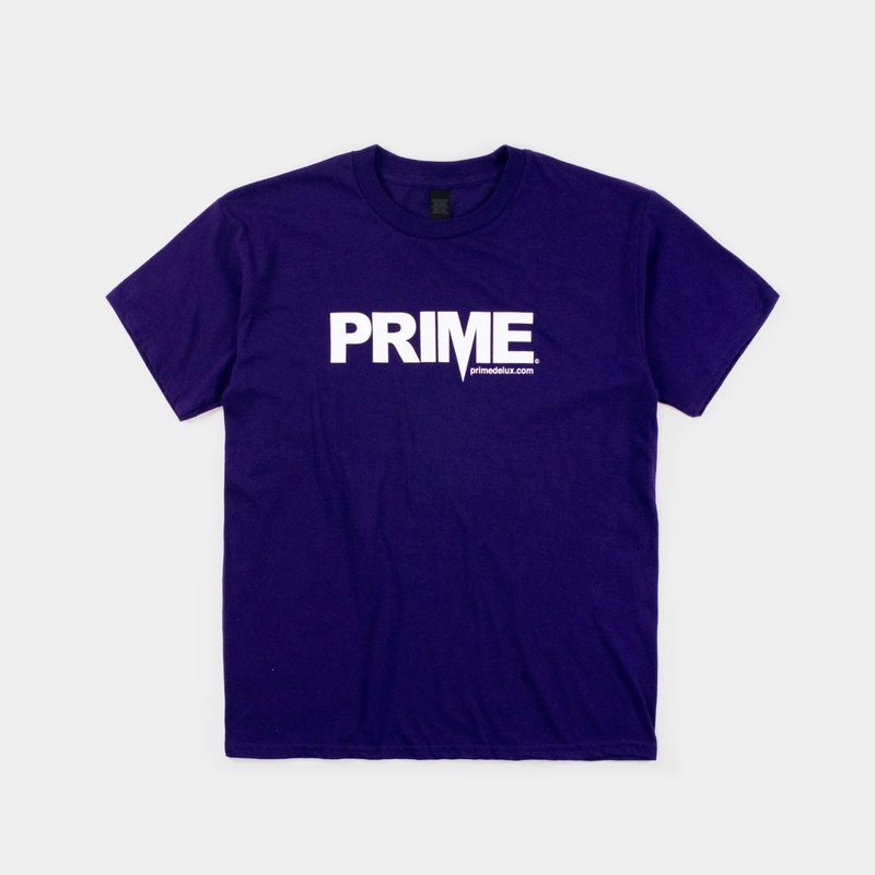 Prime Delux OG Logo Kids T Shirt – Purple/ White Kids S