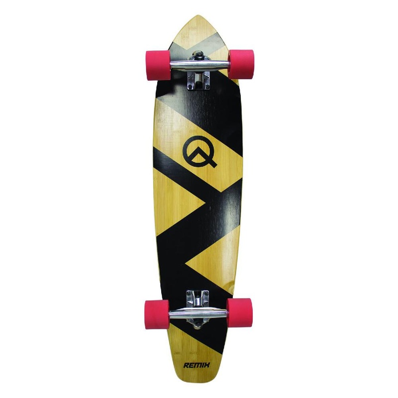 Quest Ultra Cruise Remix 36″ Bamboo Kicktail Longboard Cruiser Complete