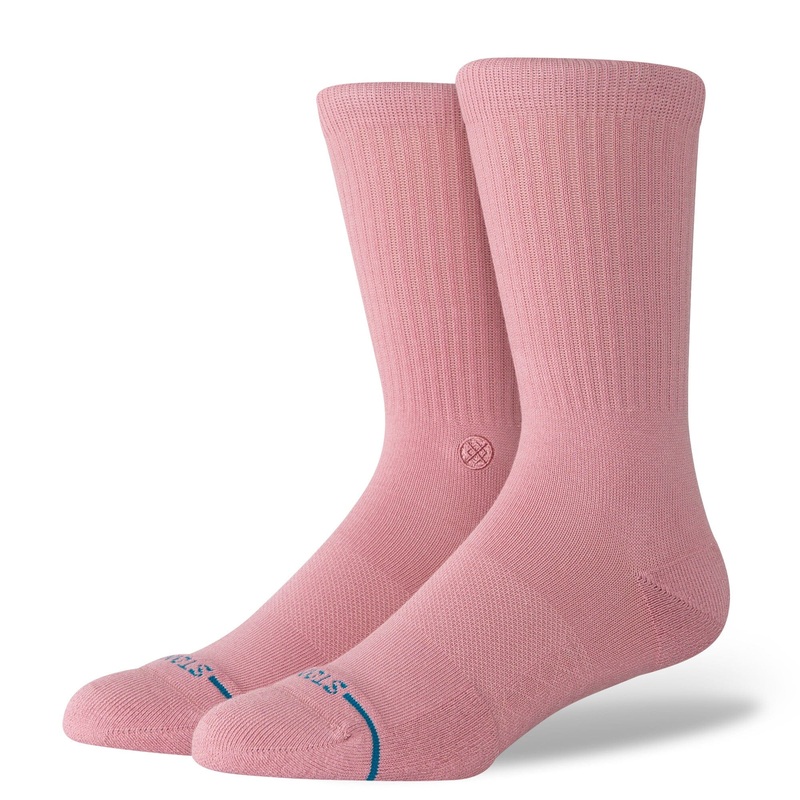 Stance Icon Crew Sock Dusty Rose S :: M :: Men 3-5.5/ Women 5-7.5