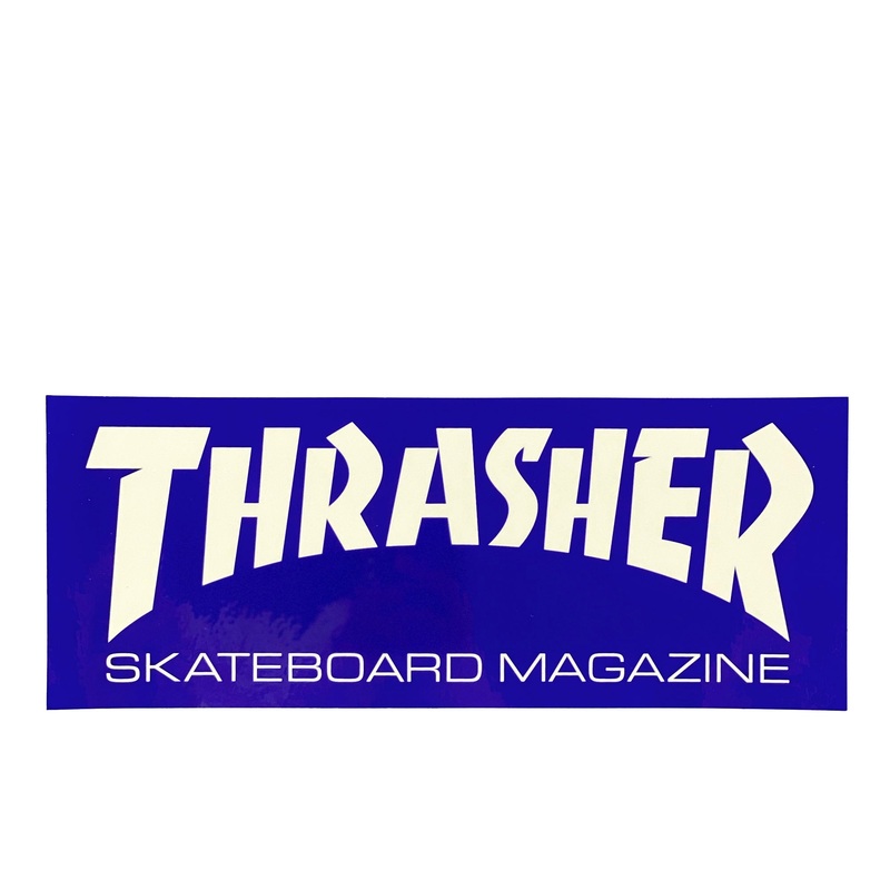 Thrasher Magazine Sticker L – Blue / White