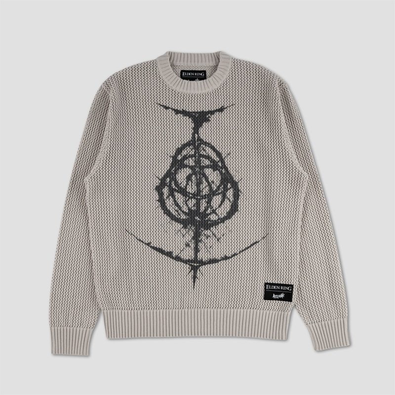 Welcome X Elden Ring Rune Loose Gauge Knit Sweater Grey Medium