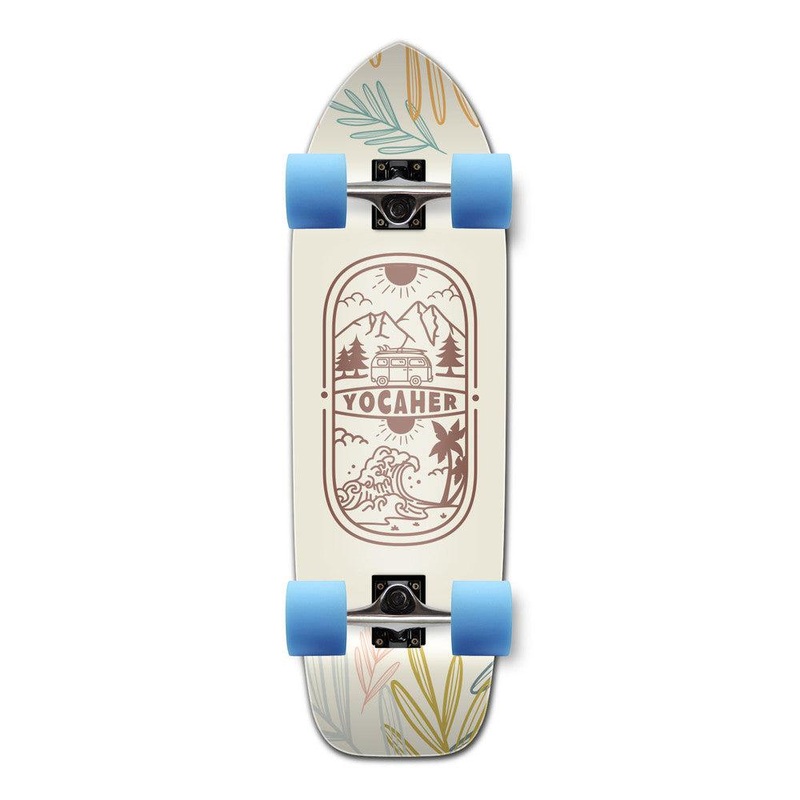 Yocaher Adventure Colored 33″ Old School Longboard Complete