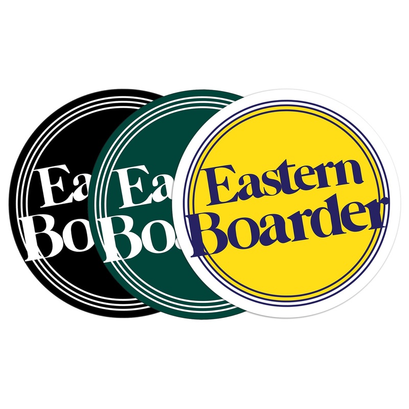 EasternBoarder BIG Dot Logo Sticker 8.5″ Yellow/Green/Black (3 Stickers)