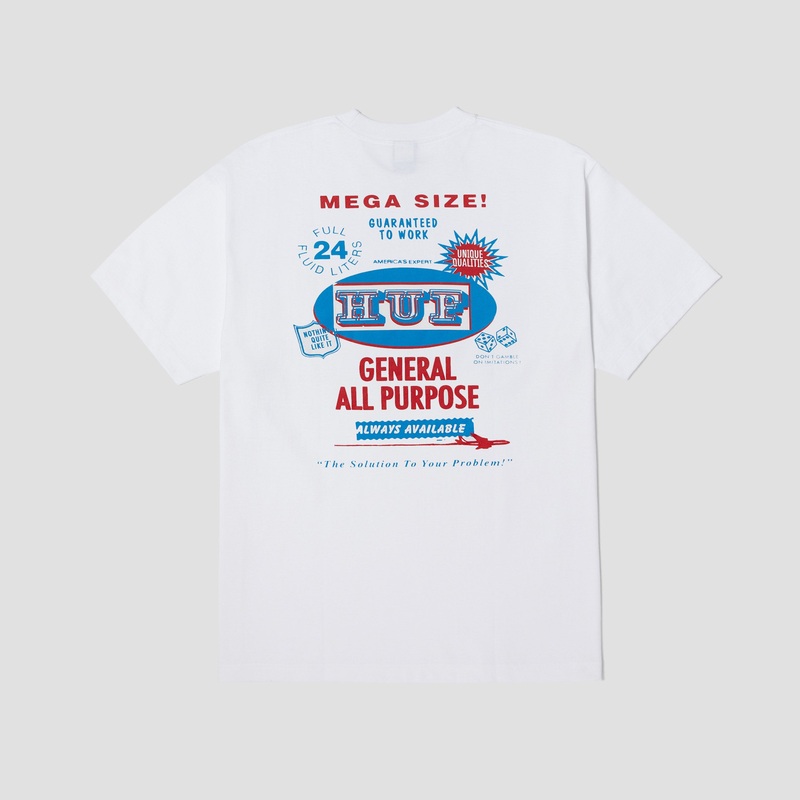 HUF All Purpose Shortsleeve T-Shirt White Small