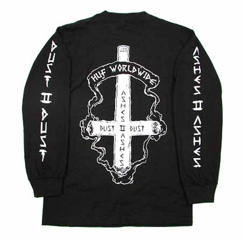 HUF Ashes To Ashes Long Sleeve T Shirt Black Medium