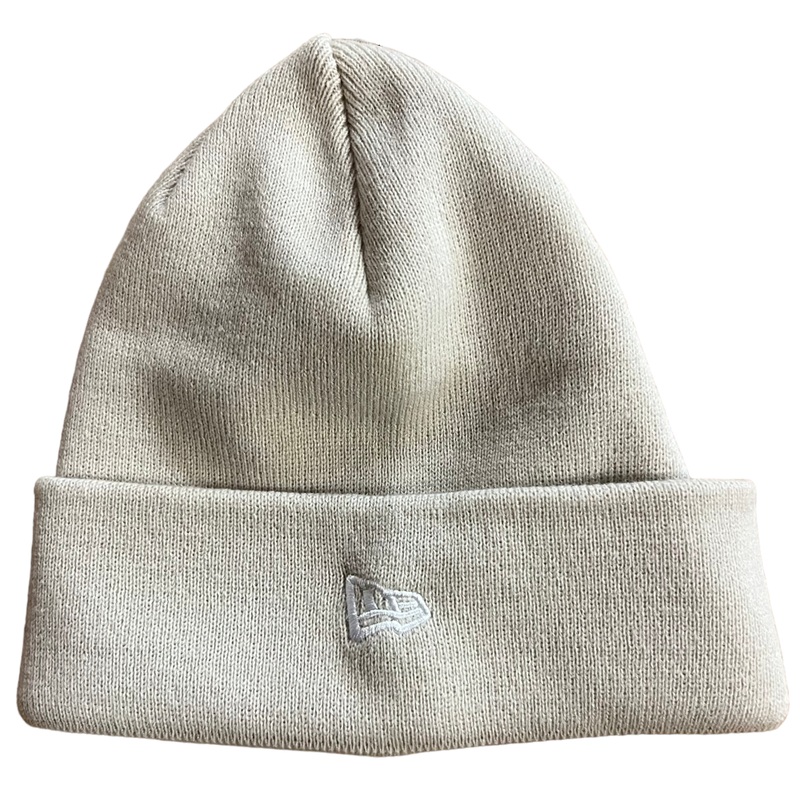 New Era Basic Knit Beanie Bone White