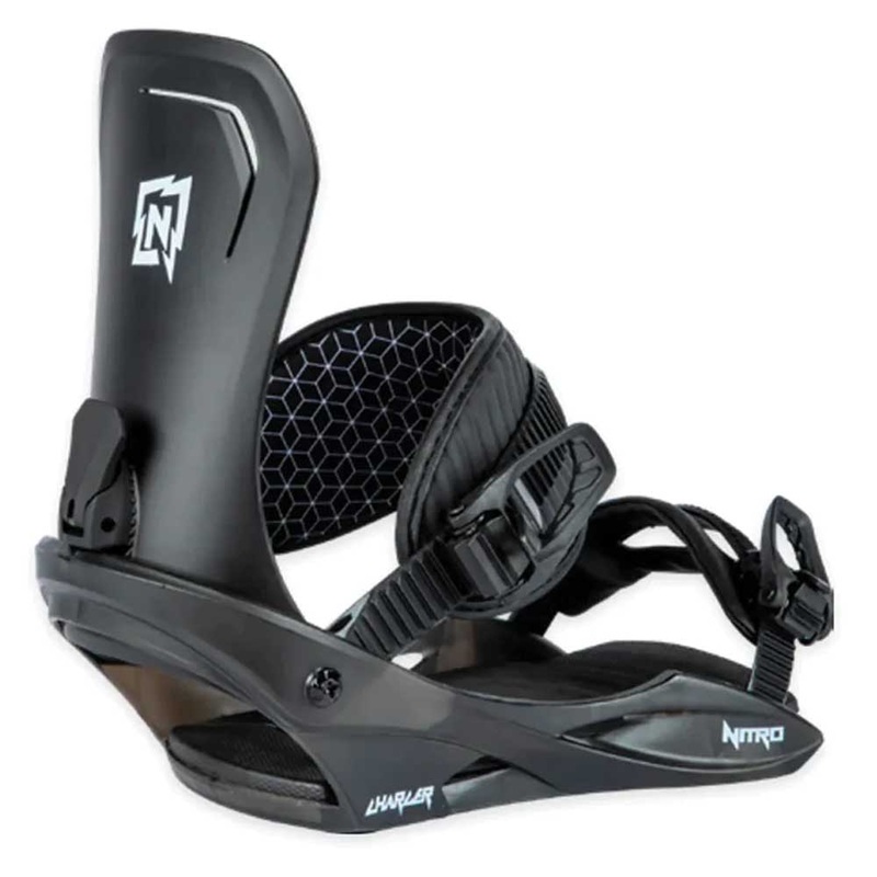Nitro Charger Youth Snowboard Bindings 2025 – Black (Mens 7-10.5) Medium (7-10.5)