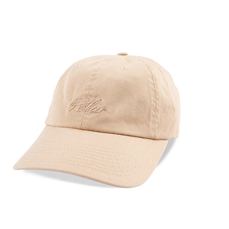 Polar Skateboards Sam Strap-Back Hat Ecru One size fits all