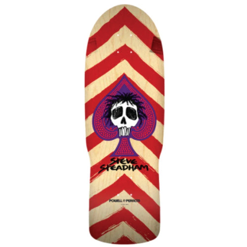Powell Peralta Steve Steadham Skull & Spade Red/Natural Reissue Skateboard Deck 10″ 10.0″