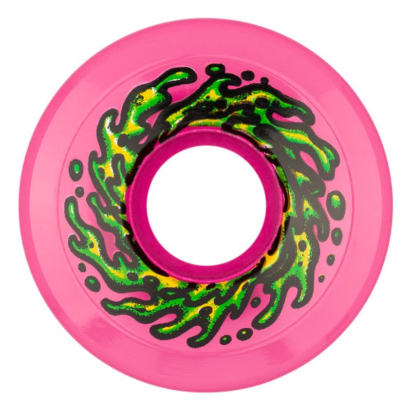 Santa Cruz Mini OG Slime Balls Skateboard Wheels Transparent Pink 54.5MM 78A 54.5mm