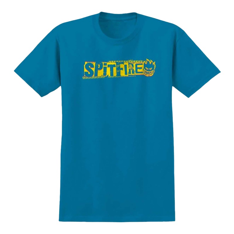SPITFIRE RANSOM T-SHIRT – TURQUOISE/YELLOW S