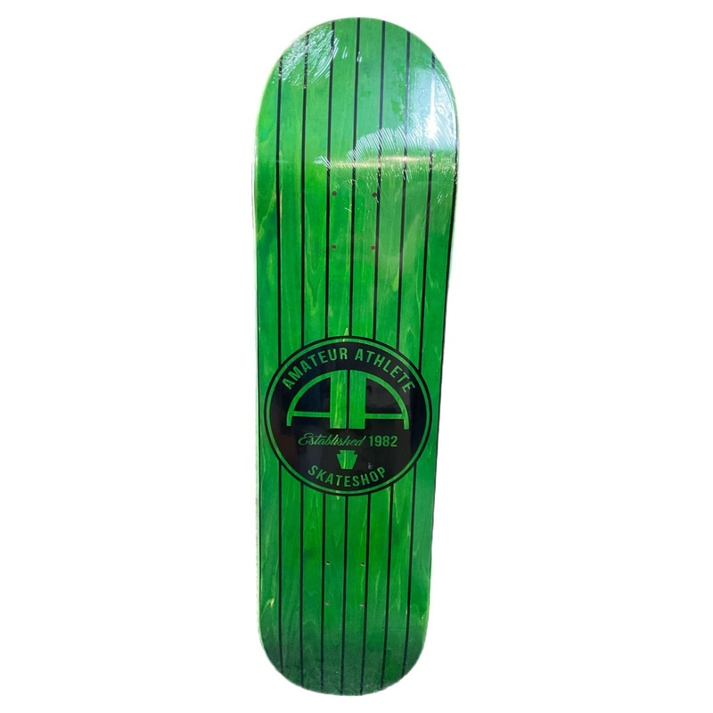 AMATEUR ATHLETE SKATE SHOP PINSTRIPE DECK 7.75
