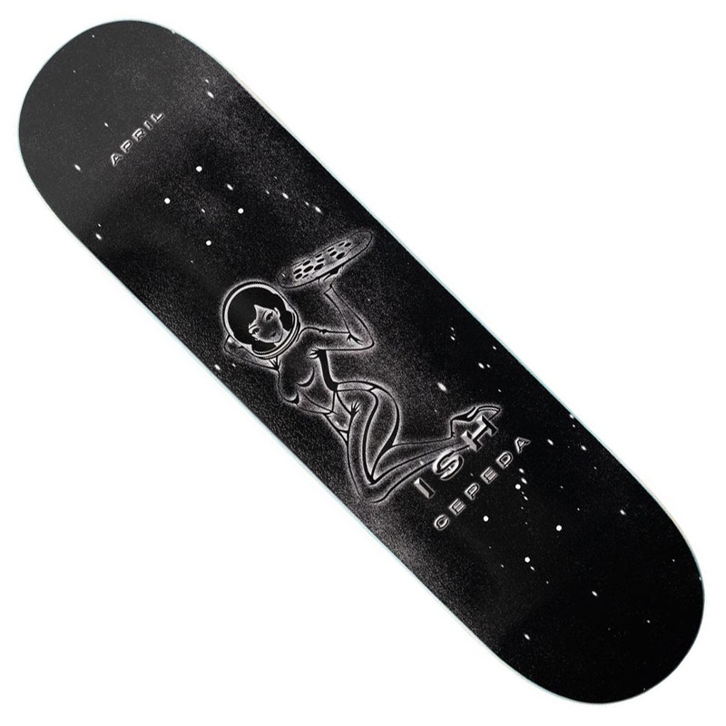 April Skateboards Ish Cepeda Out There Deck Black 8.25 x 31.92 WB:14