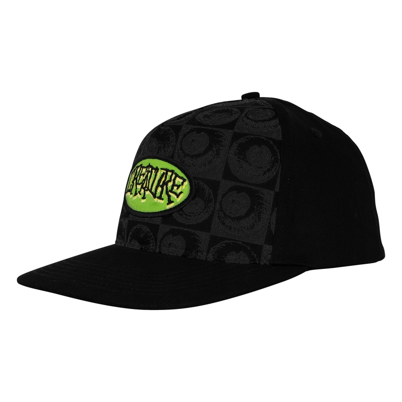 Creature Crash And Burn Snapback Hat Black