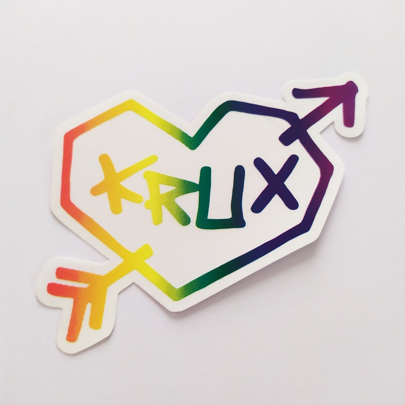Krux Trucks Skateboard Sticker – “Heart”