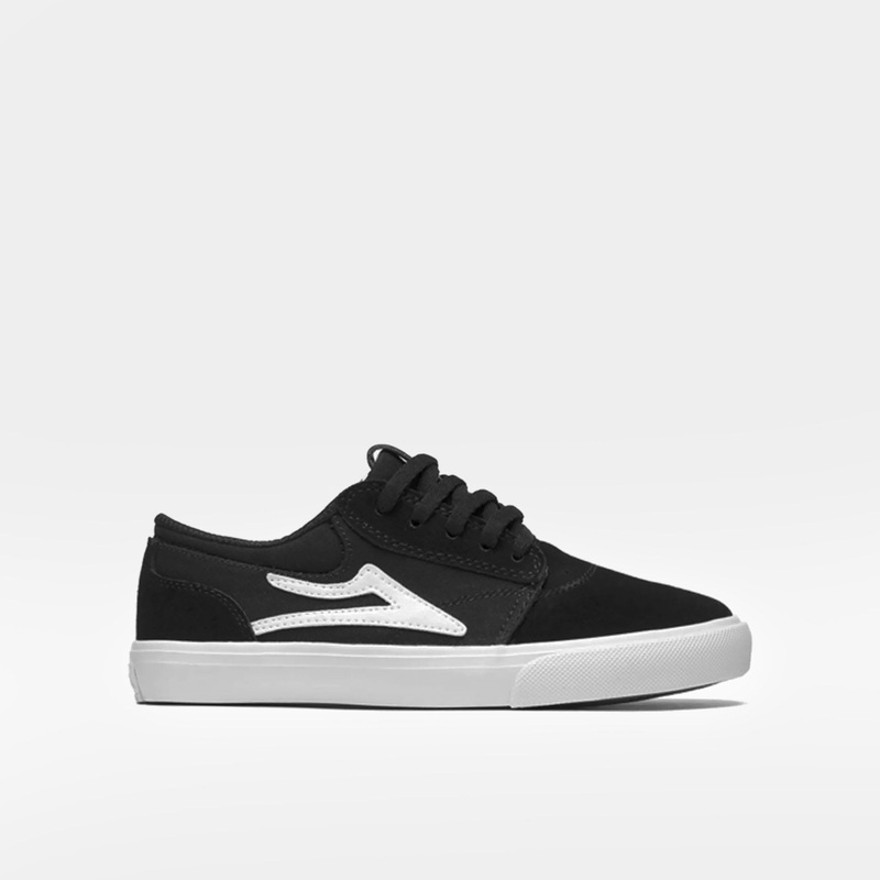 Lakai Griffin Kids Suede – Black / White Youth UK 13