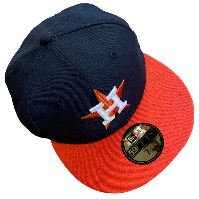 New Era Hat 5950 Houston Astros Fitted Navy Orange Bill 5950 Day 5950 Day 7