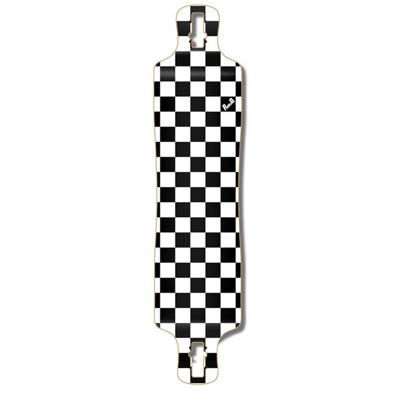 Punked Lowrider Longboard Deck – Checker White Deck