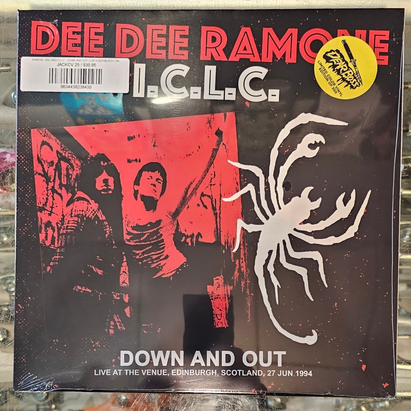 RAMONE, DEE DEE/I.C.L.C. – DOWN AND OUT: LIVE IN EDINBURGH 1994 (COLOR VINYL) LP Record *Unofficial Release*