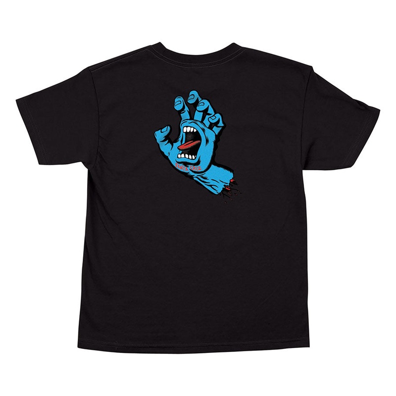Screaming Hand Youth Santa Cruz T-Shirt Charcoal w/Black/Red S