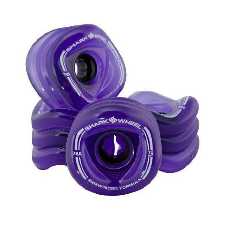 Shark Wheels Longboard Transparent Purple Sidewinder 70mm 78a