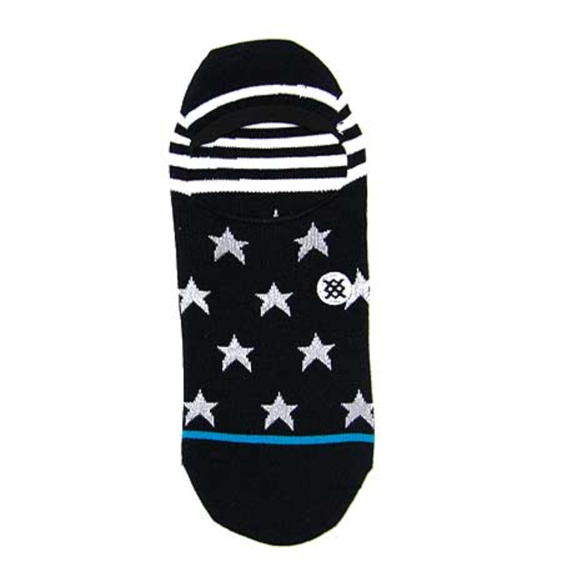 Stance Bart No Show Socks Black Large
