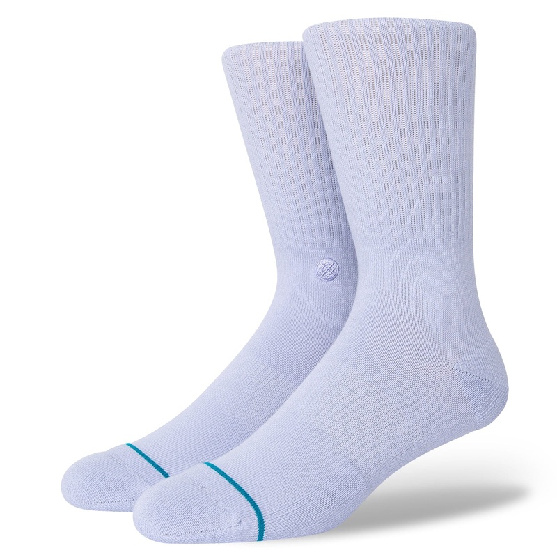 Stance Icon Crew Sock Lilacice S :: Men 3-5.5/ Women 5-7.5