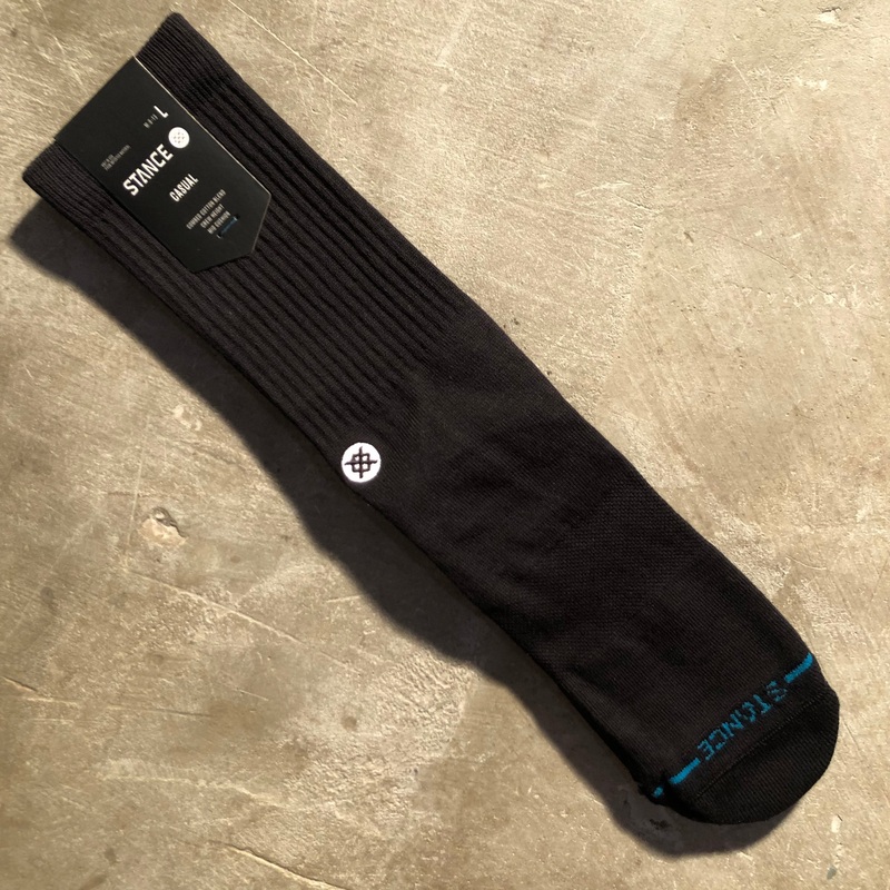Stance Socks – Icon Crew Sock – Black / White Medium
