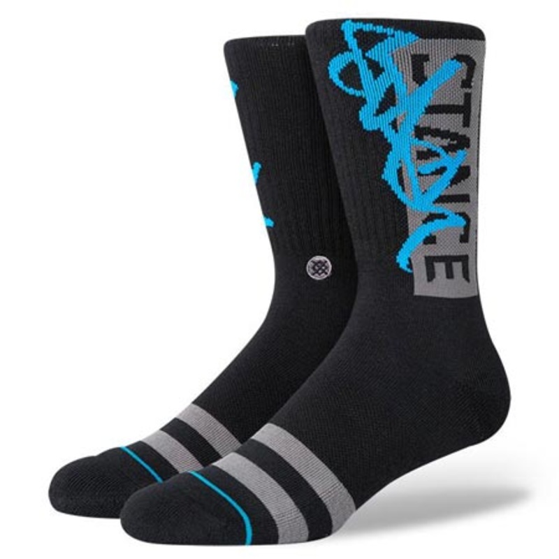 Stance Stash OG Crew Socks Black Large