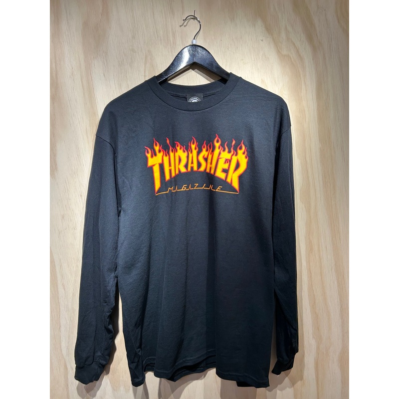 THRASHER Flame Long sleeve Black S