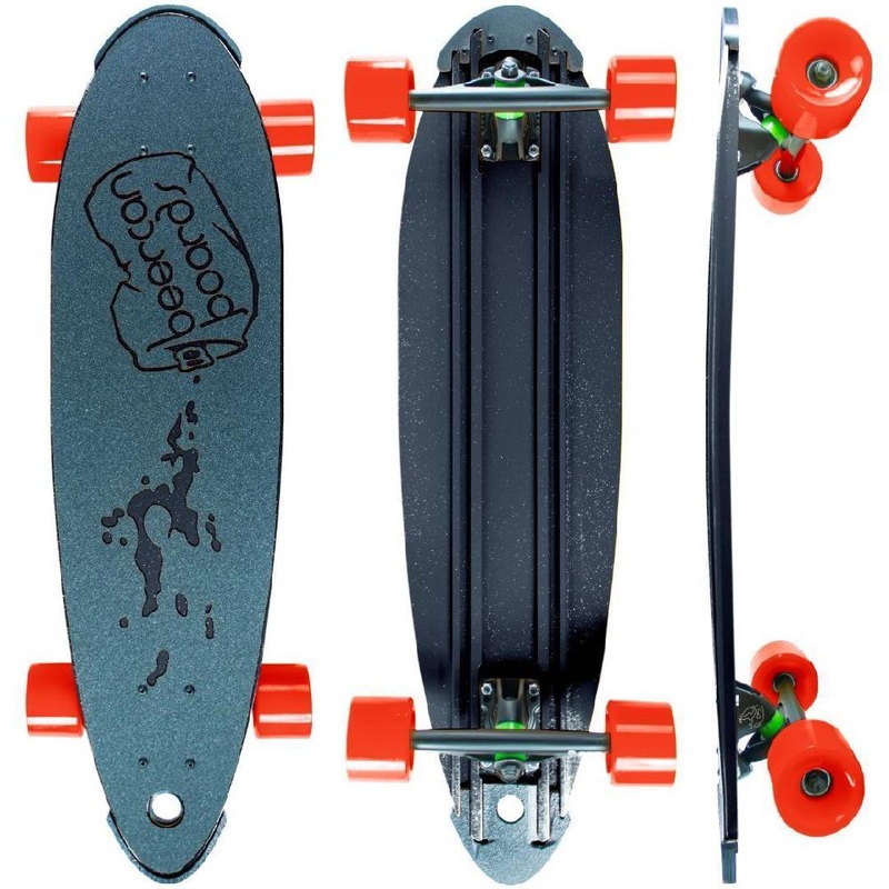 Beercan Black 30″ Pintail Longboard Complete