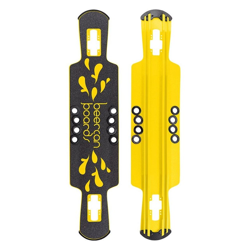 Beercan Yellow 37″ Kegger Lite Drop Through Longboard Deck Deck