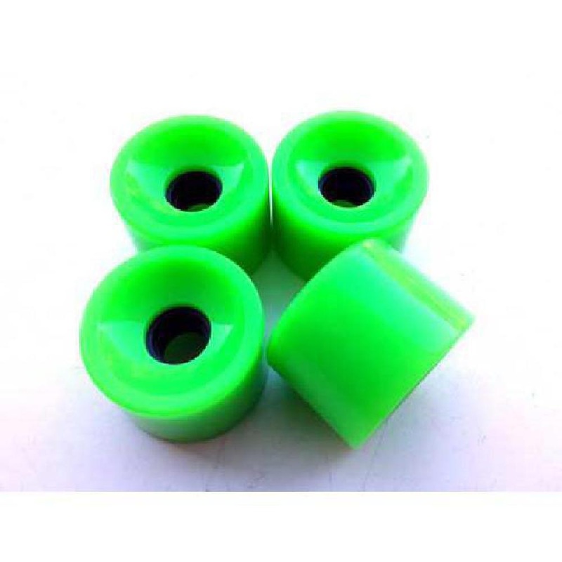 Bright Green Square Lipped Longboard Wheels 70mm x 80a