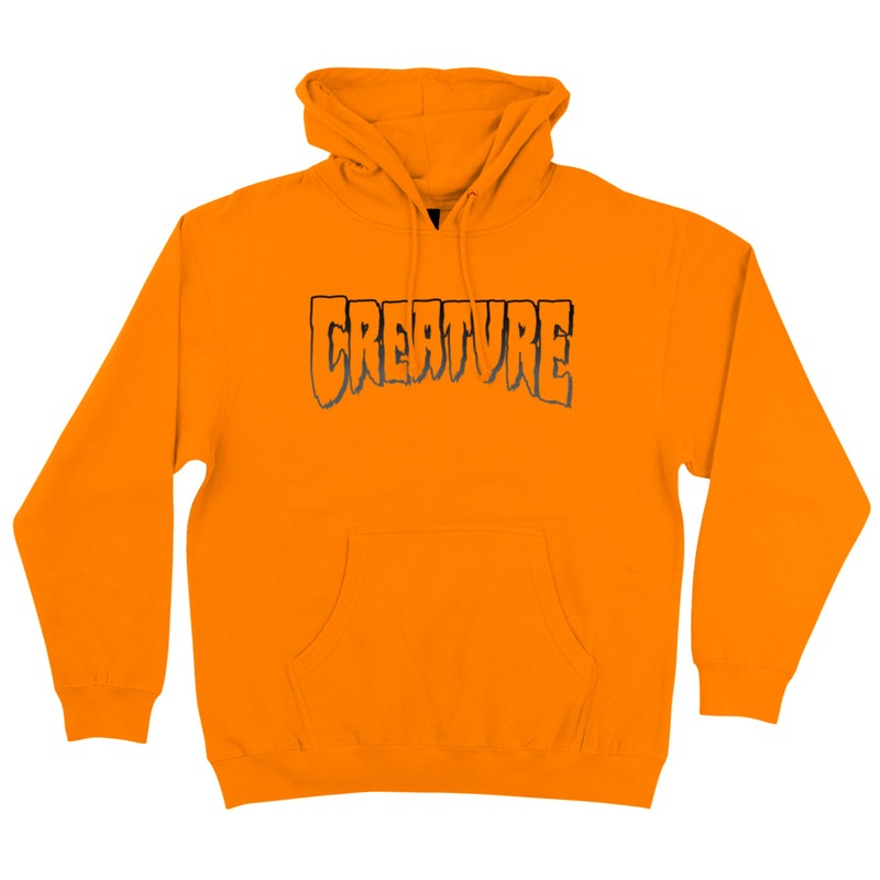 Creature Logo Outline Heavyweight Hoodie (Safety Orange) S