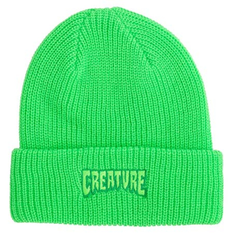 Creature Skateboards Logo Outline Long Shoreman Beanie Black One size fits all