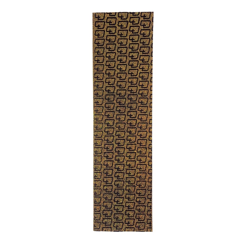 Four. D 33 x 9″ Griptape Sheet Repeat Logo – Gold