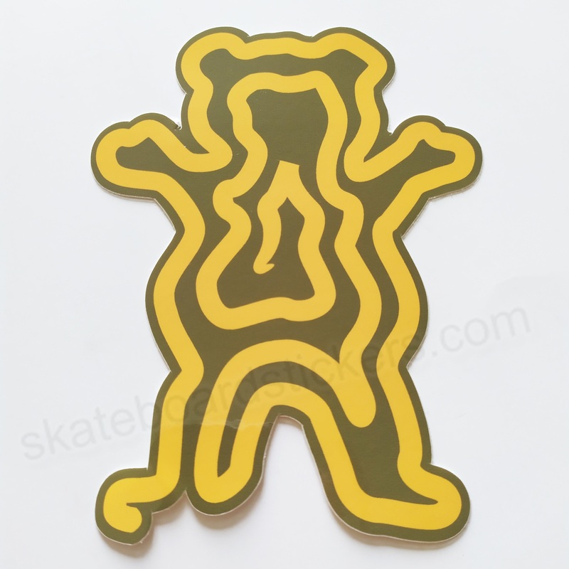 Grizzly Griptape Skateboard Sticker – XL Bear – 12.5cm high approx