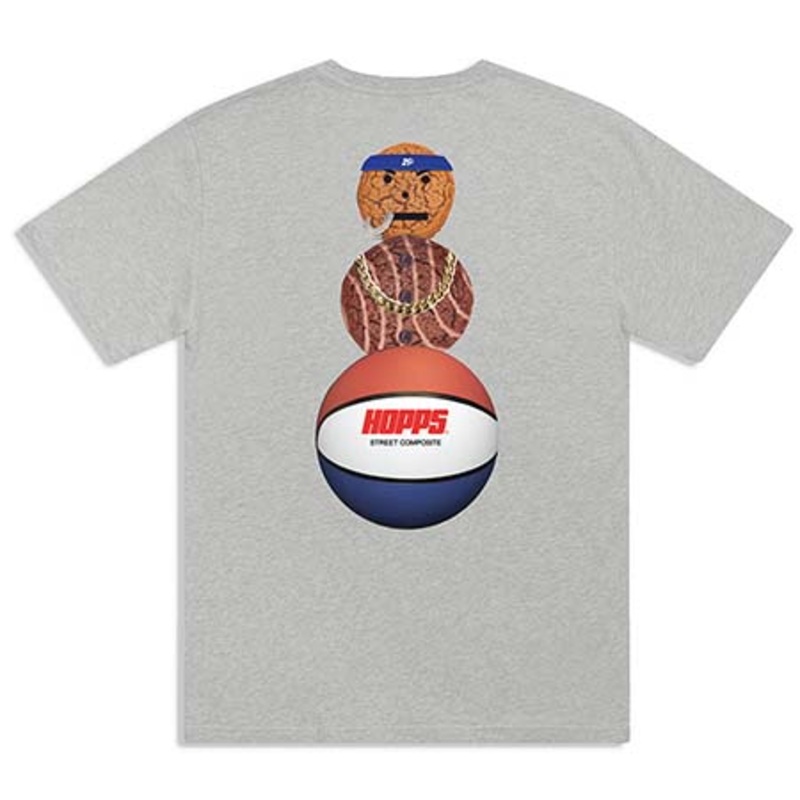 Hopps Hopps x Quartersnacks Snackman T Shirt Heather Grey Extra Extra Large