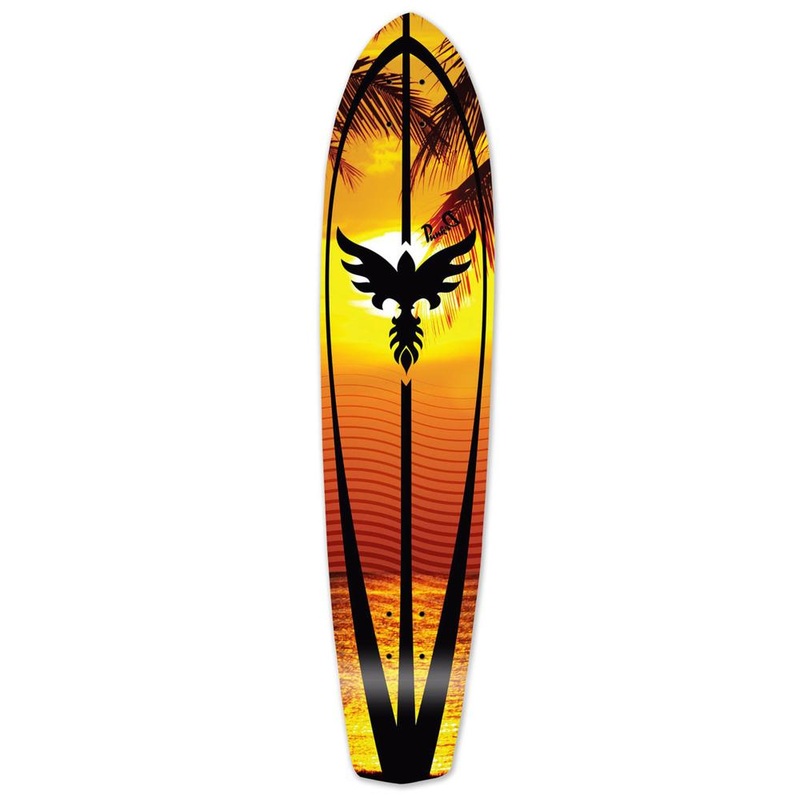 Punked Slimkick Longboard Deck – Sunset Deck