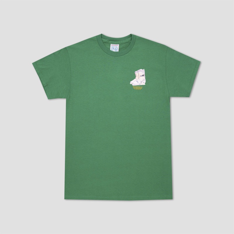 Sci-Fi Fantasy Ski Boot T-Shirt Green Medium